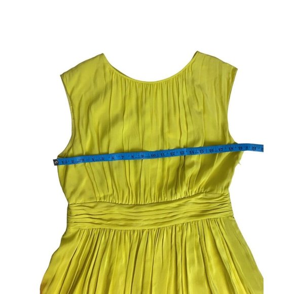 Boden Yellow Pleated Sheath Dress UK 16L US12L Knee Length NWT - Picture 6 of 12